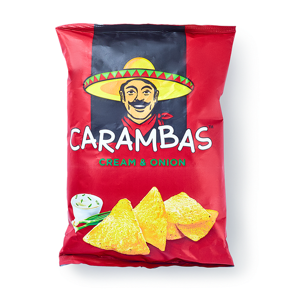 Чипсы кукурузные Carambas сметана и лук
