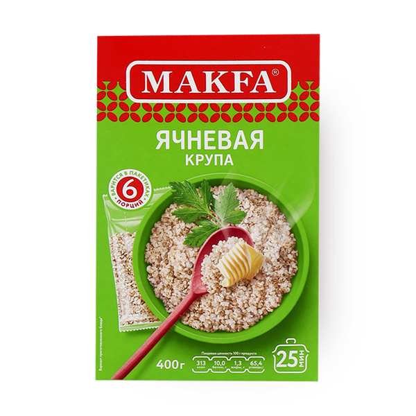 Каша ячневая «Макфа» для варки в пакетиках