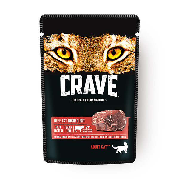 Влажный корм кошек Crave говядина