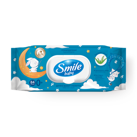 Влажные салфетки детские Smile Baby