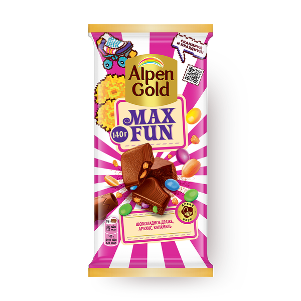 Шоколад молоч­ный Max Fun Alpen Gold