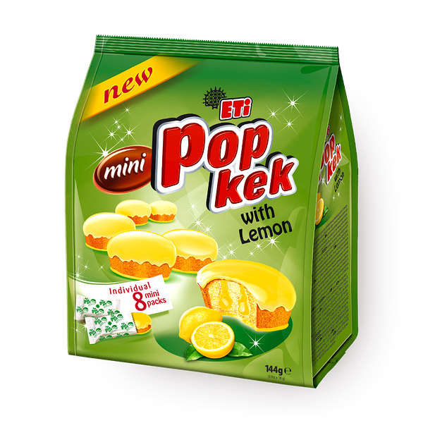 Кекс мини Popkek с глазурью лимон