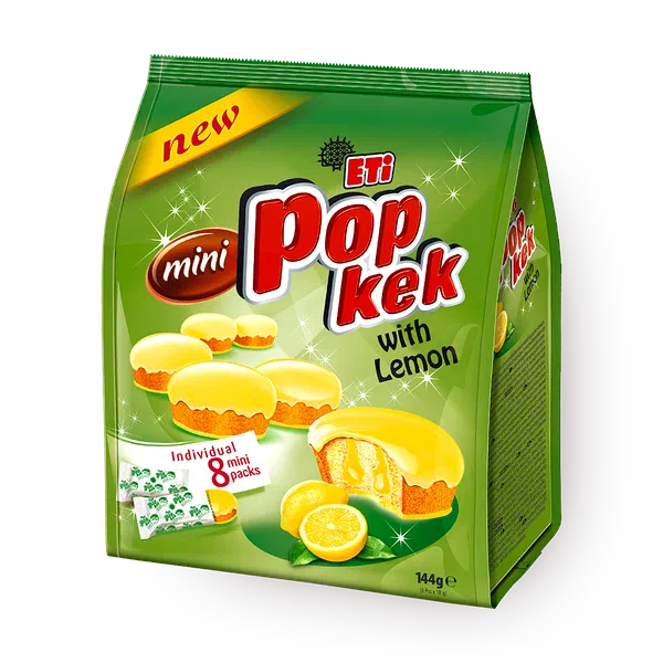 Кекс мини Popkek с глазурью лимон