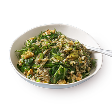 Spankorizo rice and spinach stew