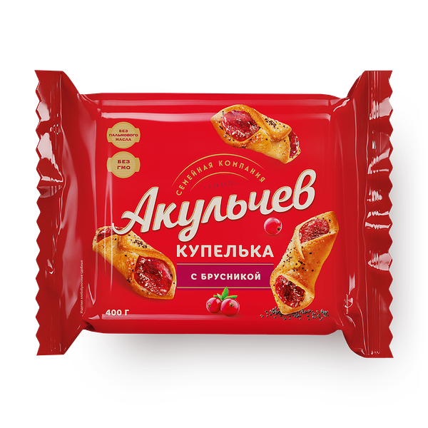 Печенье Купелька «Акульчев» с брусникой