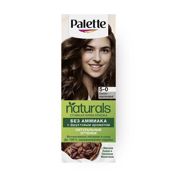 Крем-краска для волос Palette 5-0 Светло-каштановый