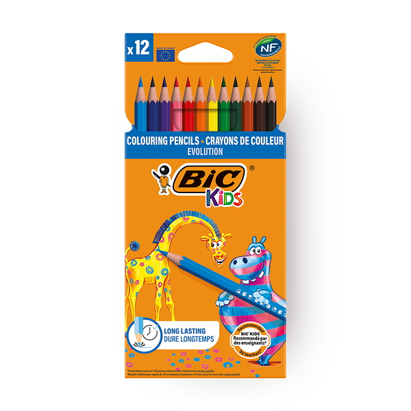 Карандаши цветные Bic Kids Evolution 12 цветов