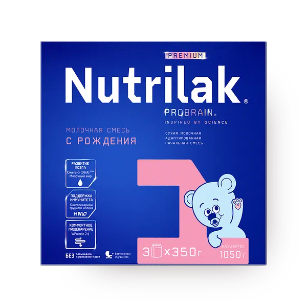 Смесь молочная сухая Nutrilak Premium +1 адаптированная начальная