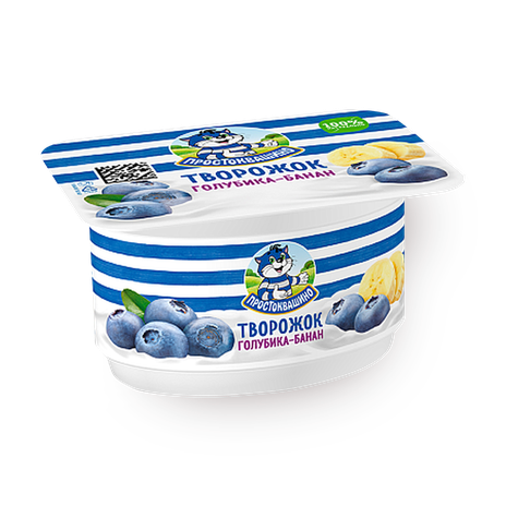 Творожок «Простоквашино» голубика-банан