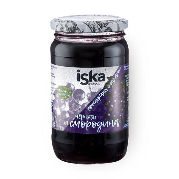 Чёрная смородина протёртая с сахаром Iska