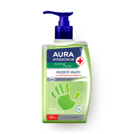 Мыло жидкое Aura чайное дерево с антибактериальным эффектом