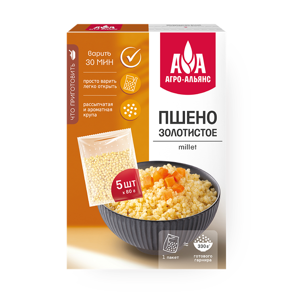 Пшено «Агро-Альянс» в пакетиках