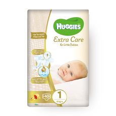 Huggies Extra Care diapers, stage 1