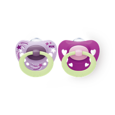 NUK pacifier Ages 6-18 Signature Night