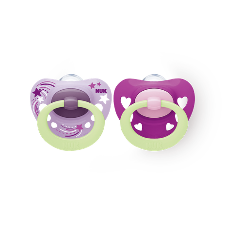 NUK pacifier Ages 6-18 Signature Night