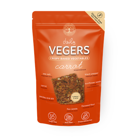 Овощи морковные Vegers хрустящие запечённые вегерсы