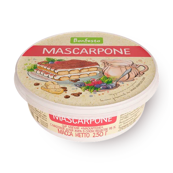 Сыр мягкий Маскарпоне Bonfesto 78%