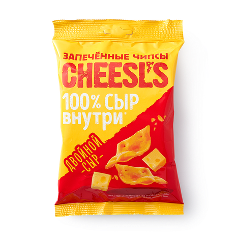 Чипсы пшенично-картофельные Cheesl's запечённые Двойной сыр