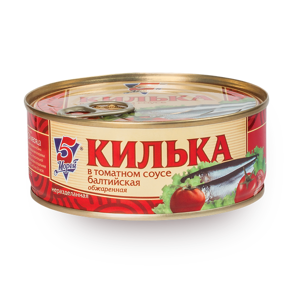 Килька балтийская обжаренная «5 морей» в томатном соусе