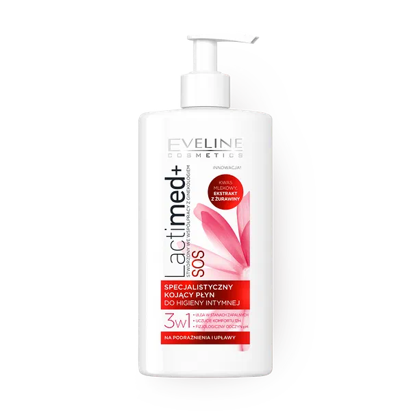 Гель для интимной гигиены Eveline Cosmetics Lactimed+ SOS Soothing 3 в 1 успокаивающий