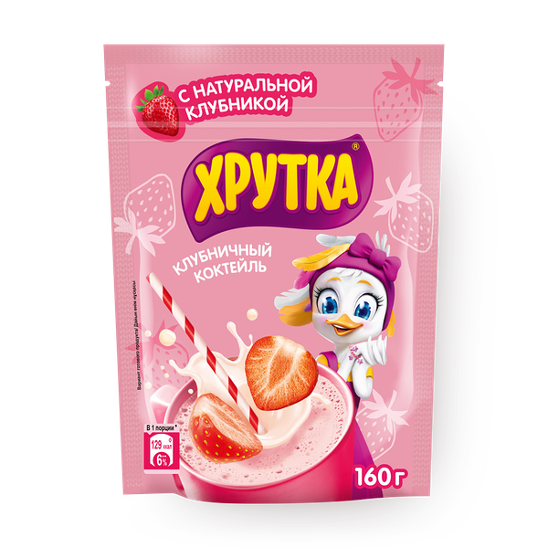 Смесь сухая Клубничный коктейль «Хрутка»