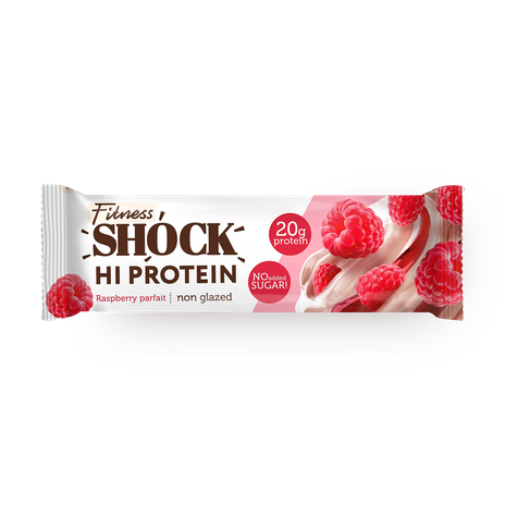 Батончик протеиновый неглазированный FitnessShock малиновый десерт