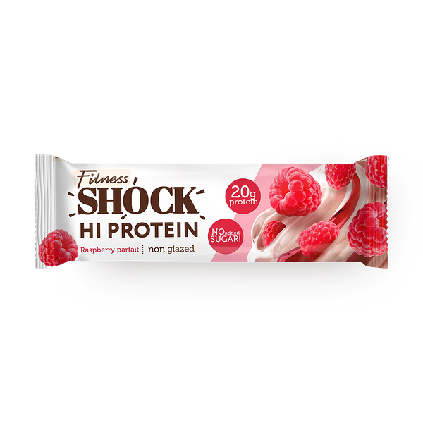 Батончик протеиновый неглазированный FitnessShock малиновый десерт