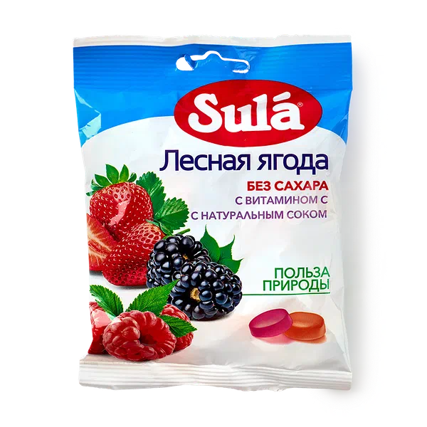 Конфеты Леденцы Sula лесная ягода без сахара