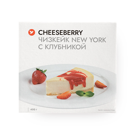 Пирожное чизкейк Cheeseberry New York с клубникой