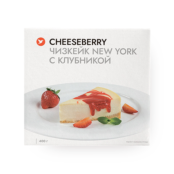 Пирожное чизкейк Cheeseberry New York с клубникой
