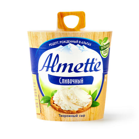 Сыр творожный Сливочный Almette 60%, 150 г — купить с доставкой из ...
