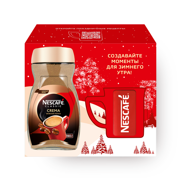 Кофе растворимый Nescafe Classic Crema в наборе с кружкой