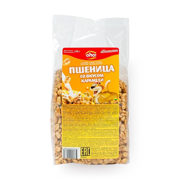 Сухой завтрак Oho! пшеница со вкусом карамели