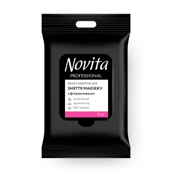 Влажные салфетки Novita Make Up BioDTox