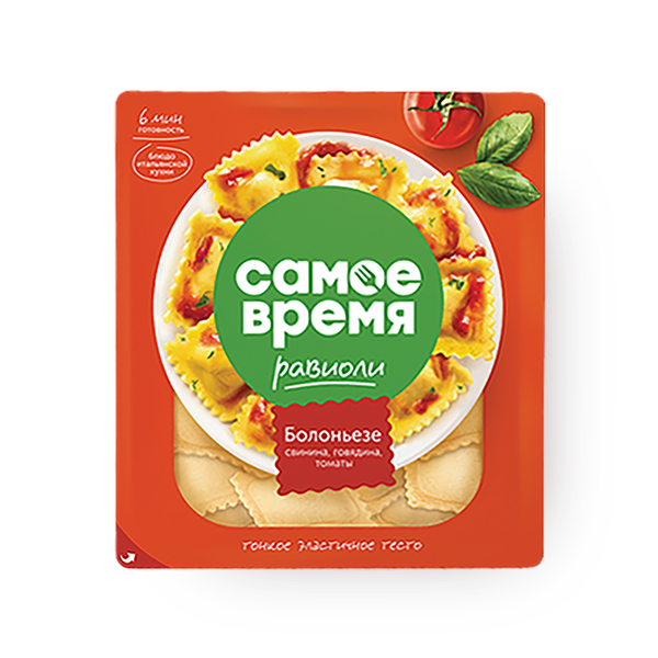 Равиоли болоньезе «Самое время» замороженные