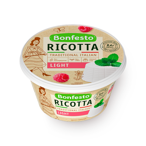 Сыр мягкий Рикотта Bonfesto 40%