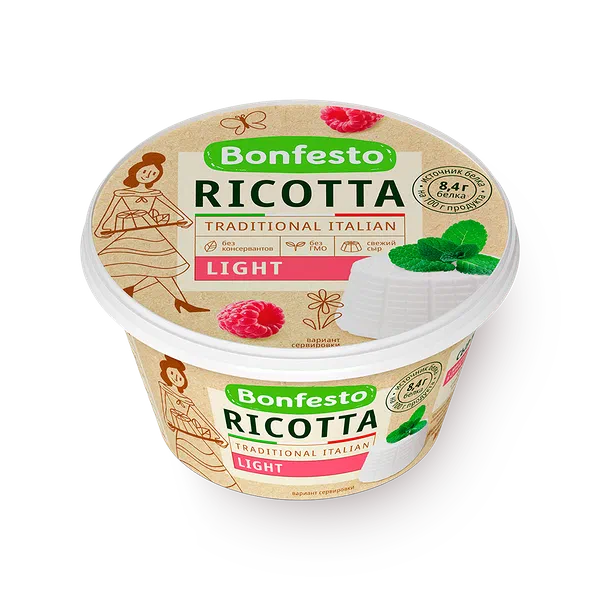 Сыр мягкий Рикотта Bonfesto 40%