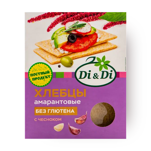 Хлебцы амарантовые Di&Di с чесноком