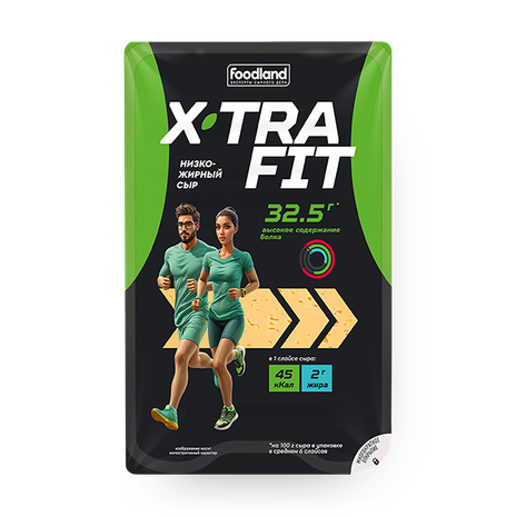 Сыр полутвёрдый X-tra Fit 20% нарезка