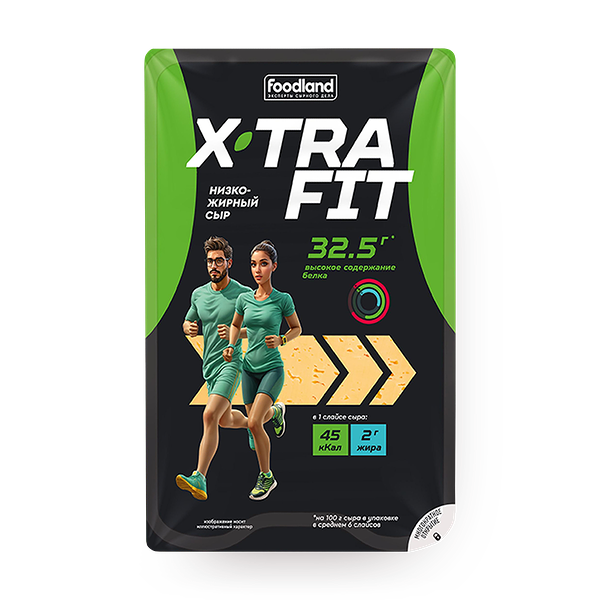 Сыр полутвёрдый X-tra Fit 20% нарезка