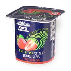 Probiotic yogurt with strawberry 2%