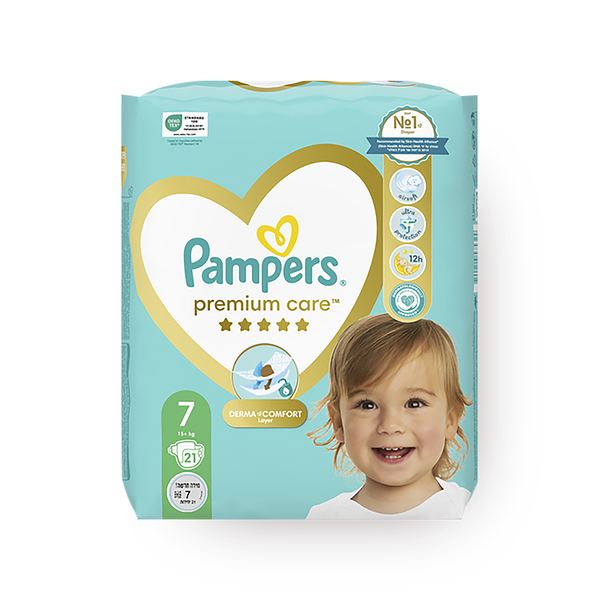 Pampers Premium Care diapers, size 7