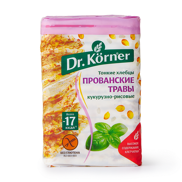 Хлебцы кукуруз­но-рисовые Dr.Korner травы