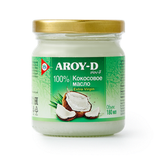 Масло кокосовое Extra Virgin Aroy-D, 180 мл — купить с доставкой из ...