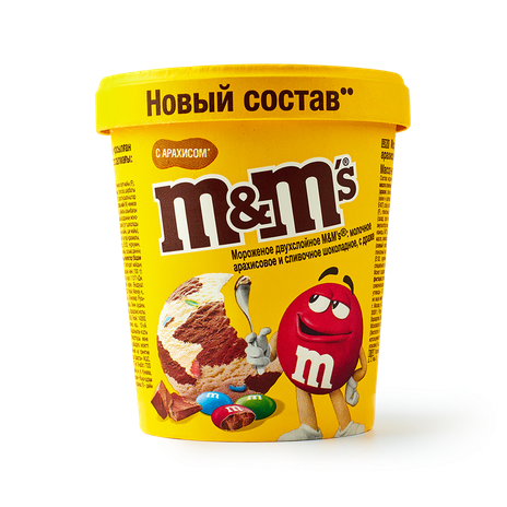 Мороженое сливочное двухслойное M&M's с драже