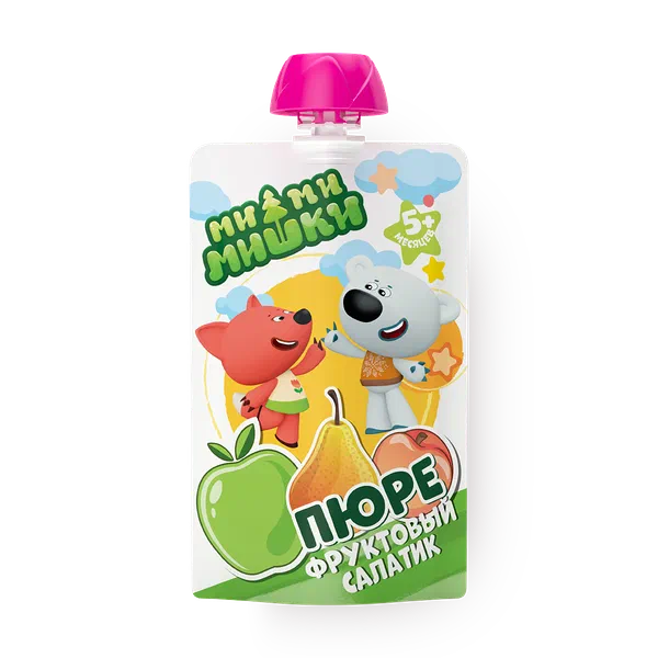 Пюре «Ми-ми-мишки» Фруктовый салатик с 5 месяцев