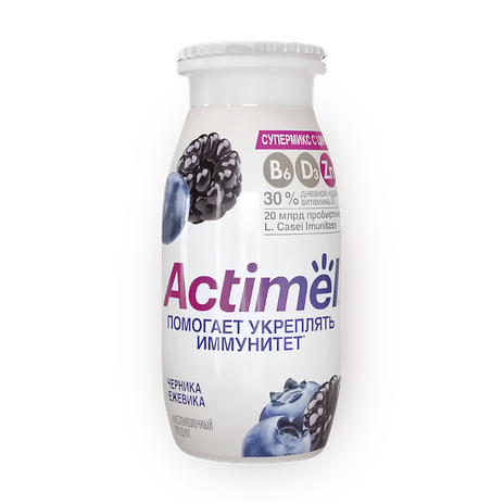 Напиток функциональный Actimel черника-ежевика