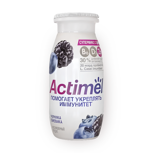 Напиток функциональный Actimel черника-ежевика