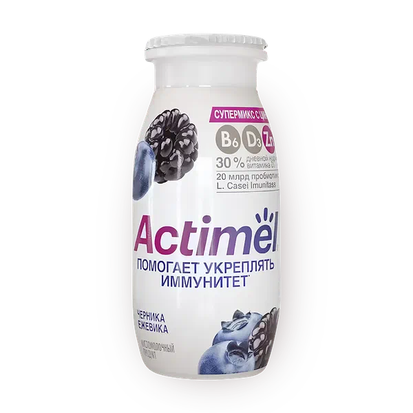 Напиток функциональный Actimel черника-ежевика
