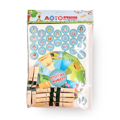 Игрушка-лото деревянная «Ракета» Кто где живет?